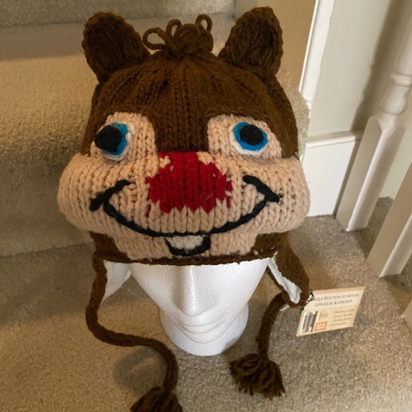 Bundle NEW Artisan HAND KNIT Kids Cold Weather  kids animal Winter Hat Cap - Picture 1 of 16